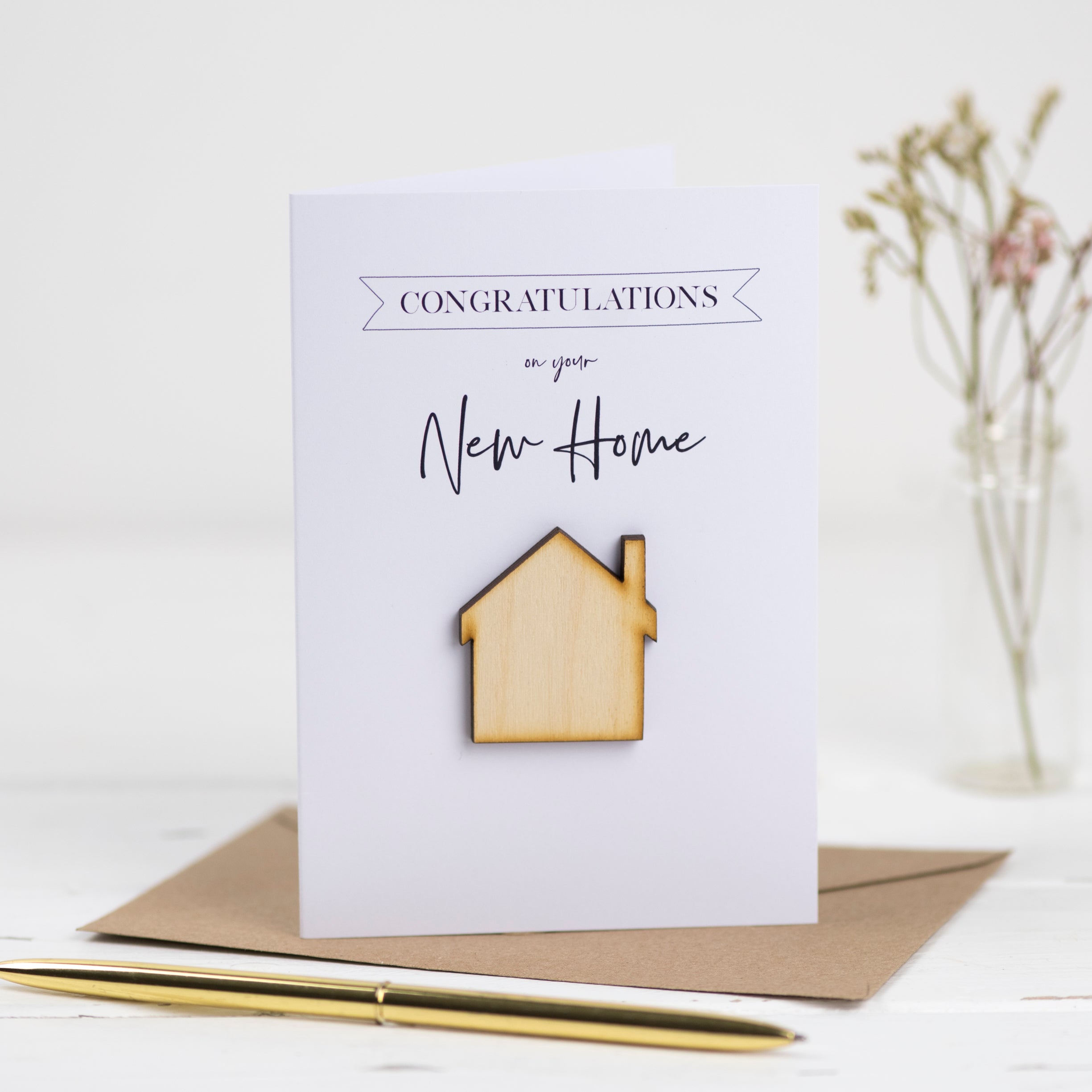 Congratulations On Your Home Card - Funky Laser