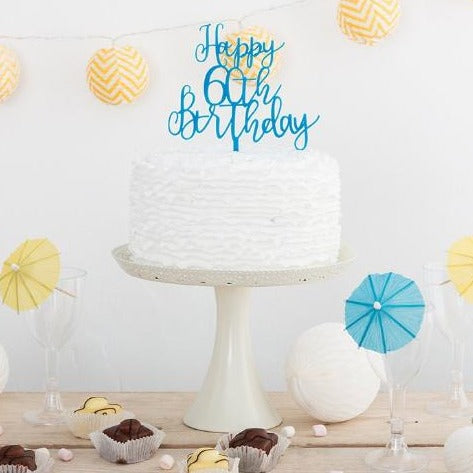 Happy 60th Birthday Cake Topper