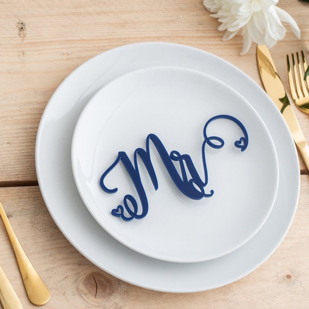 Mr And Mr Same Gender Wedding Place Settings Table Decoration