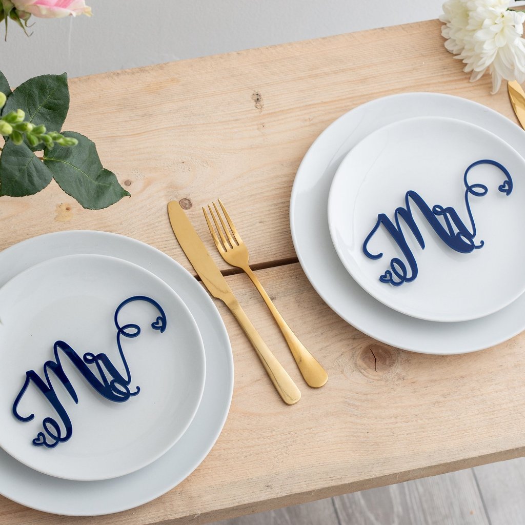 Mr And Mr Same Gender Wedding Place Settings Table Decoration