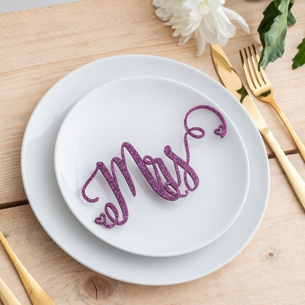 Mrs And Mrs Same Gender Wedding Place Settings Table Decoration