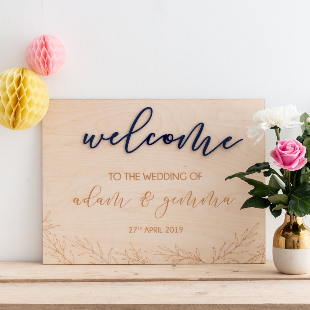 Personalised Welcome To The Wedding Of Sign