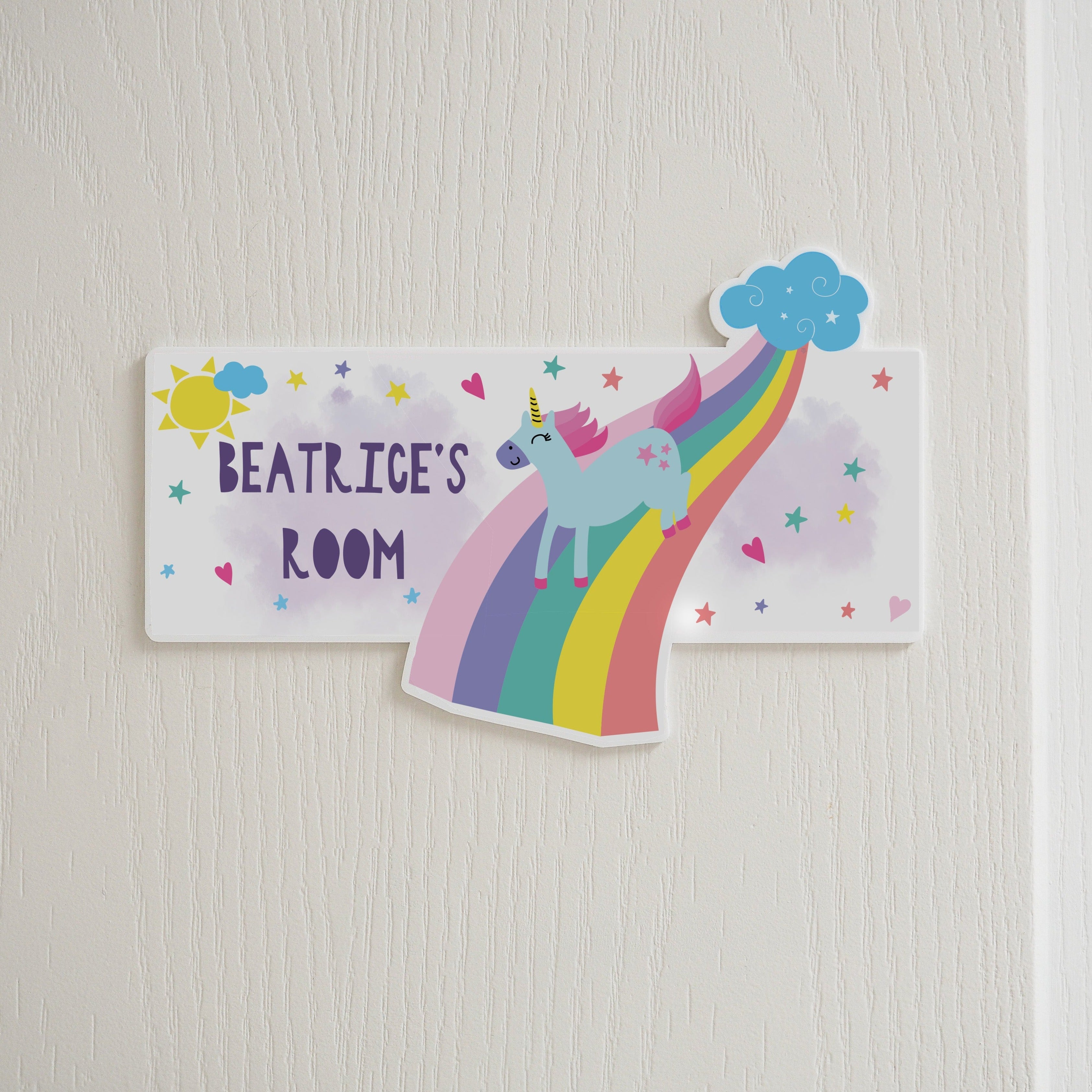 Personalised Unicorn Bedroom Door Sign