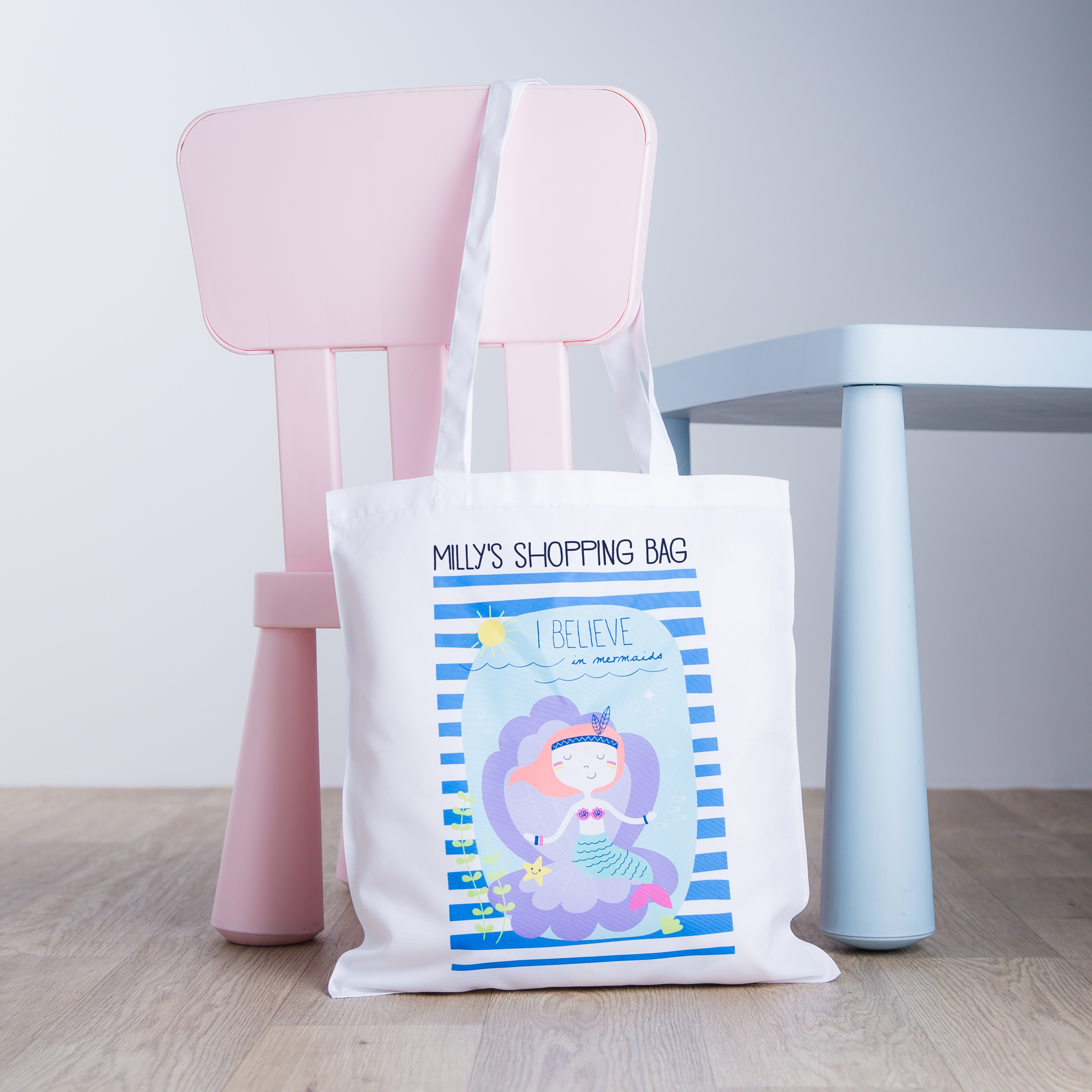 I Believe In Mermaids Under The Sea Colourful Tote Bag