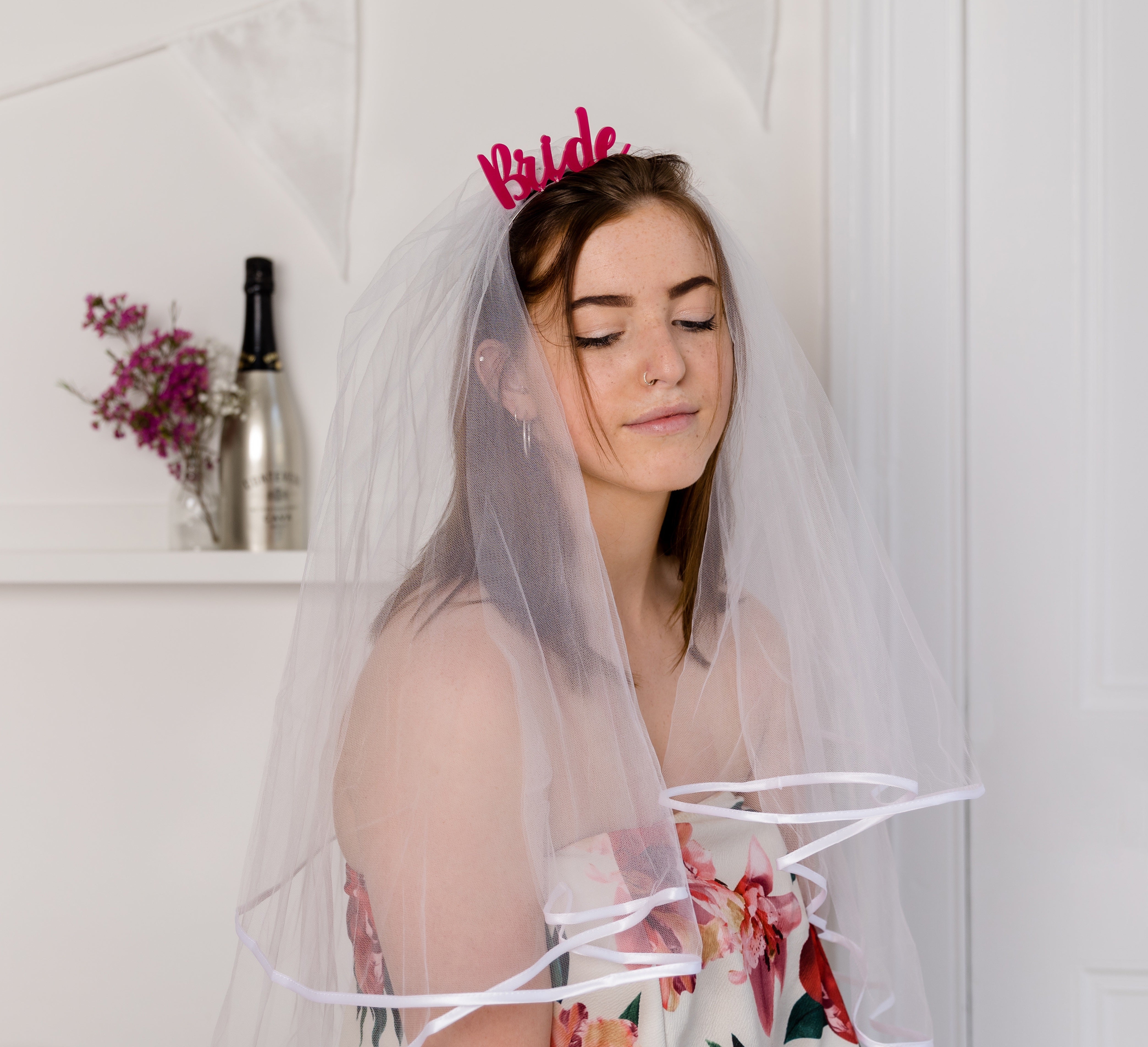 Bride Alice Band Headband With Detachable Veil