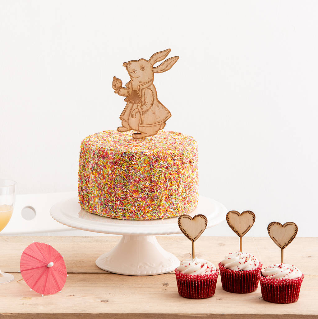 Alice In Wonderland Table Cake Topper Decoration Set