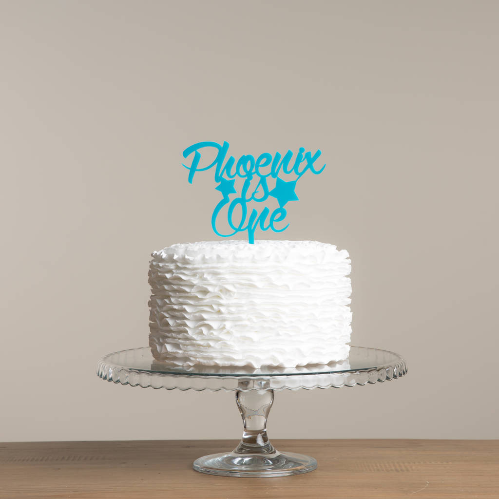 Birthday Name And Age Star Cake Topper