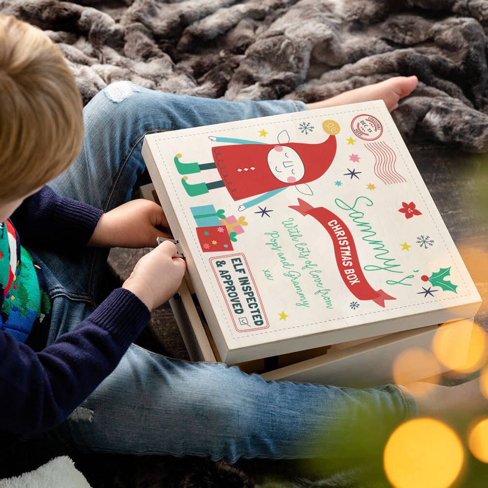 Personalised Festive Elf Christmas Eve Box