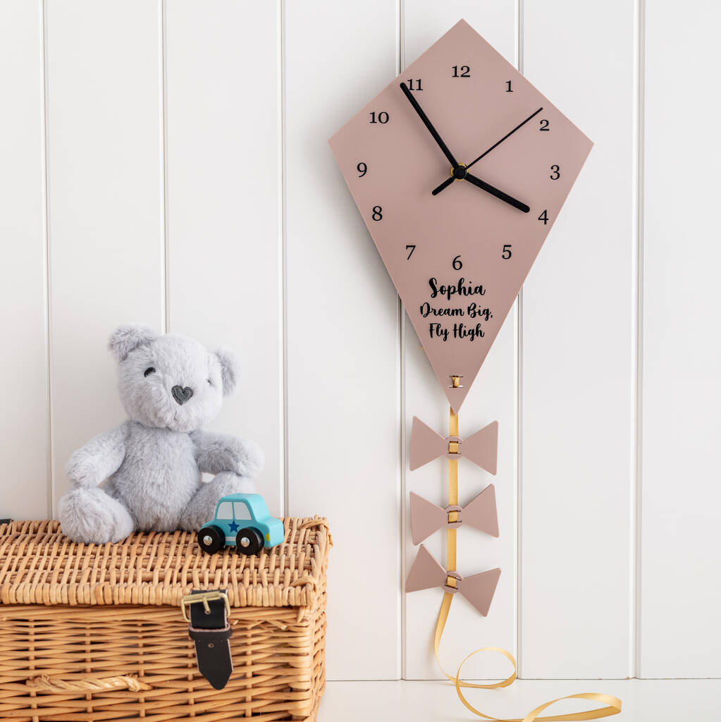 Children's Kite Personalised Wall Clock