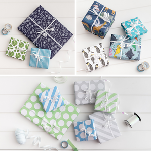 Gift Wrap (tied with white curling ribbon)