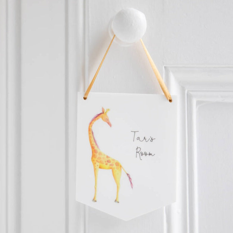 Giraffe Mini Acrylic Flag Wall Hanging