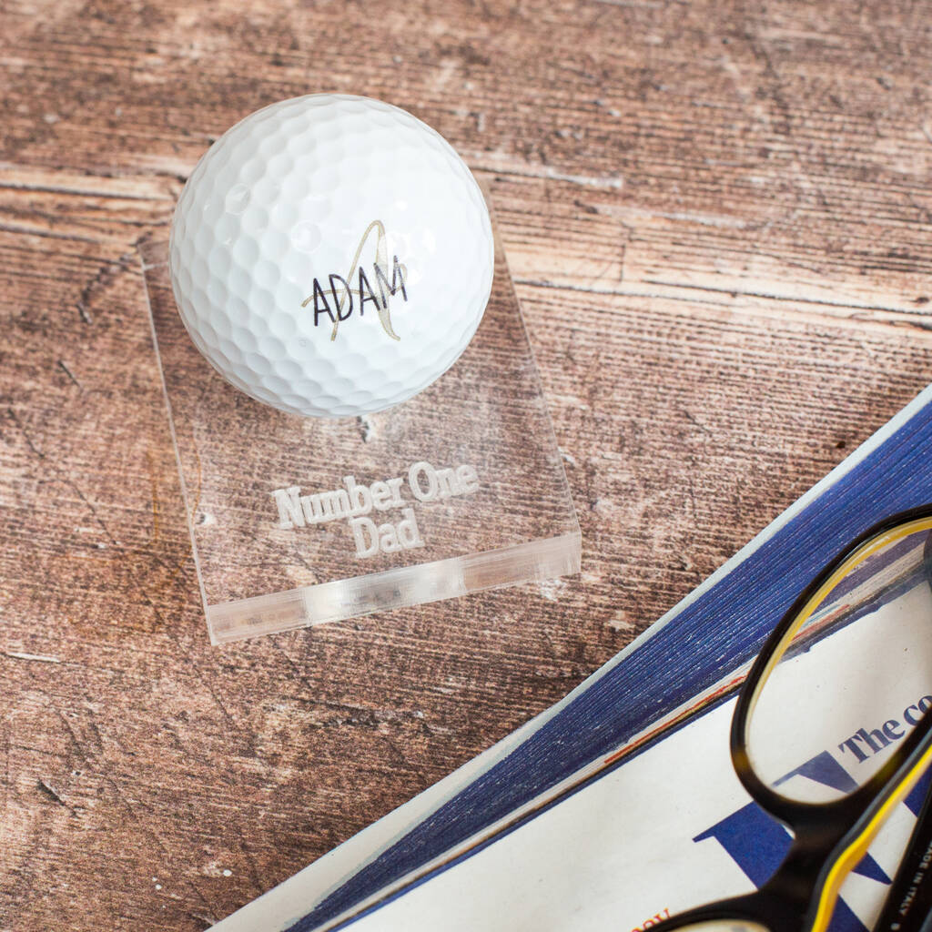 Personalised Golf Ball And Stand Trophy