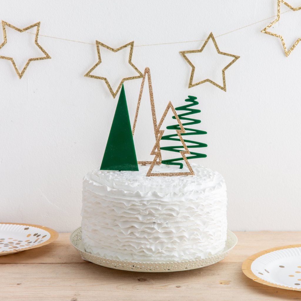 Christmas Tree Cake Topper Party Gift Set