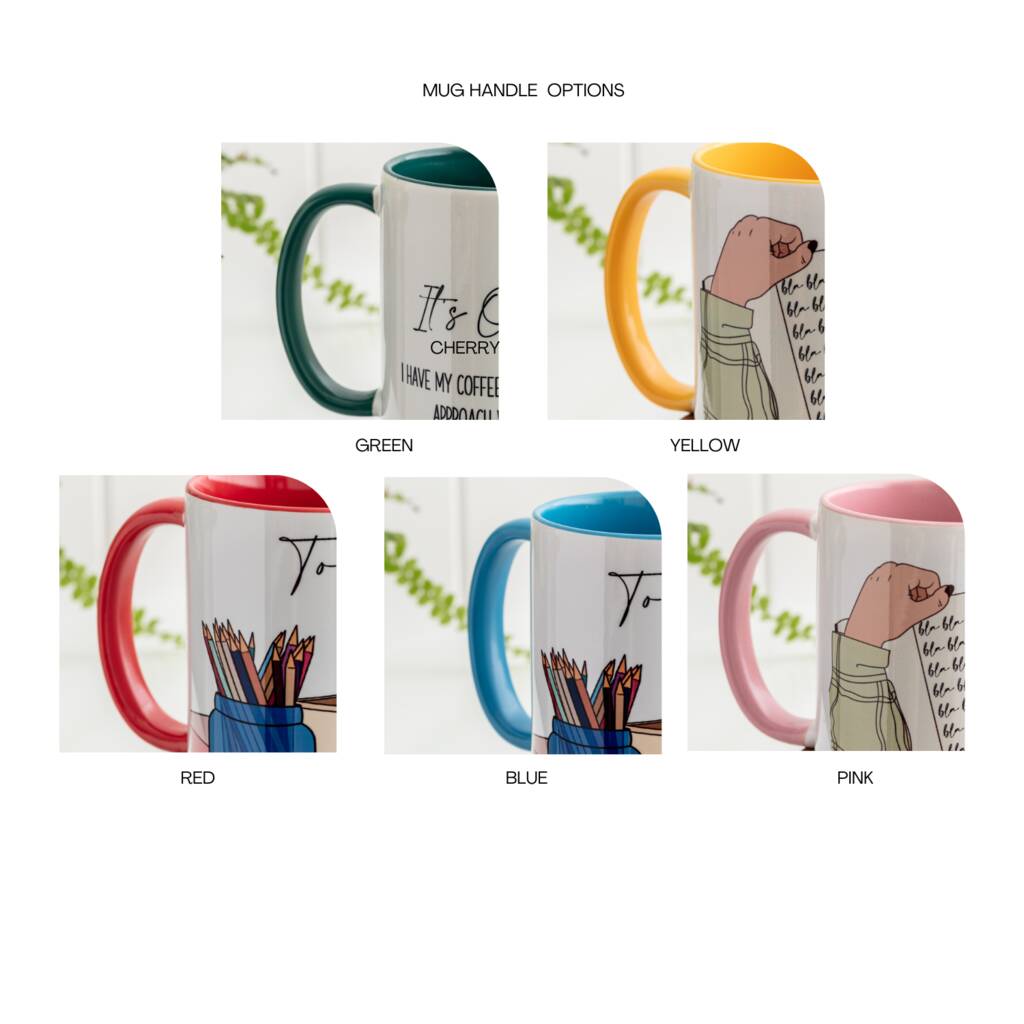 Personalised It's Ok Office Coffee Two Toned Mug