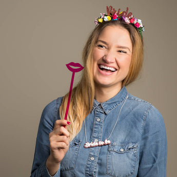 Bride Hen Party Headband, Necklace And Prop Gift Set