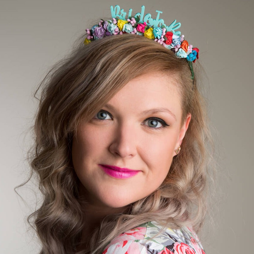 Bride To Be Colourful Floral Headband