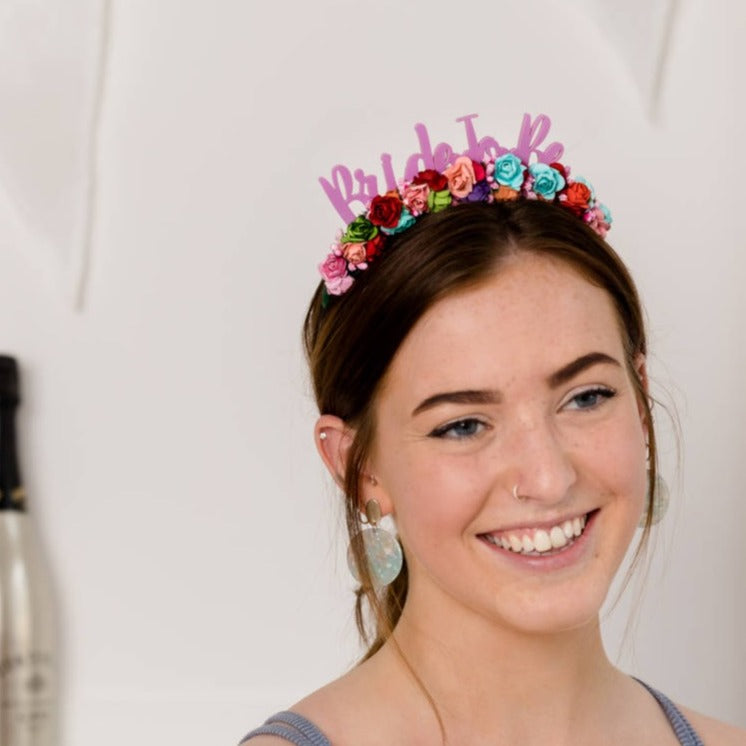 Bride To Be Colourful Floral Headband