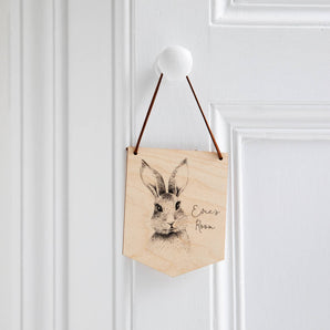 Bunny Mini Wooden Flag Wall Hanging