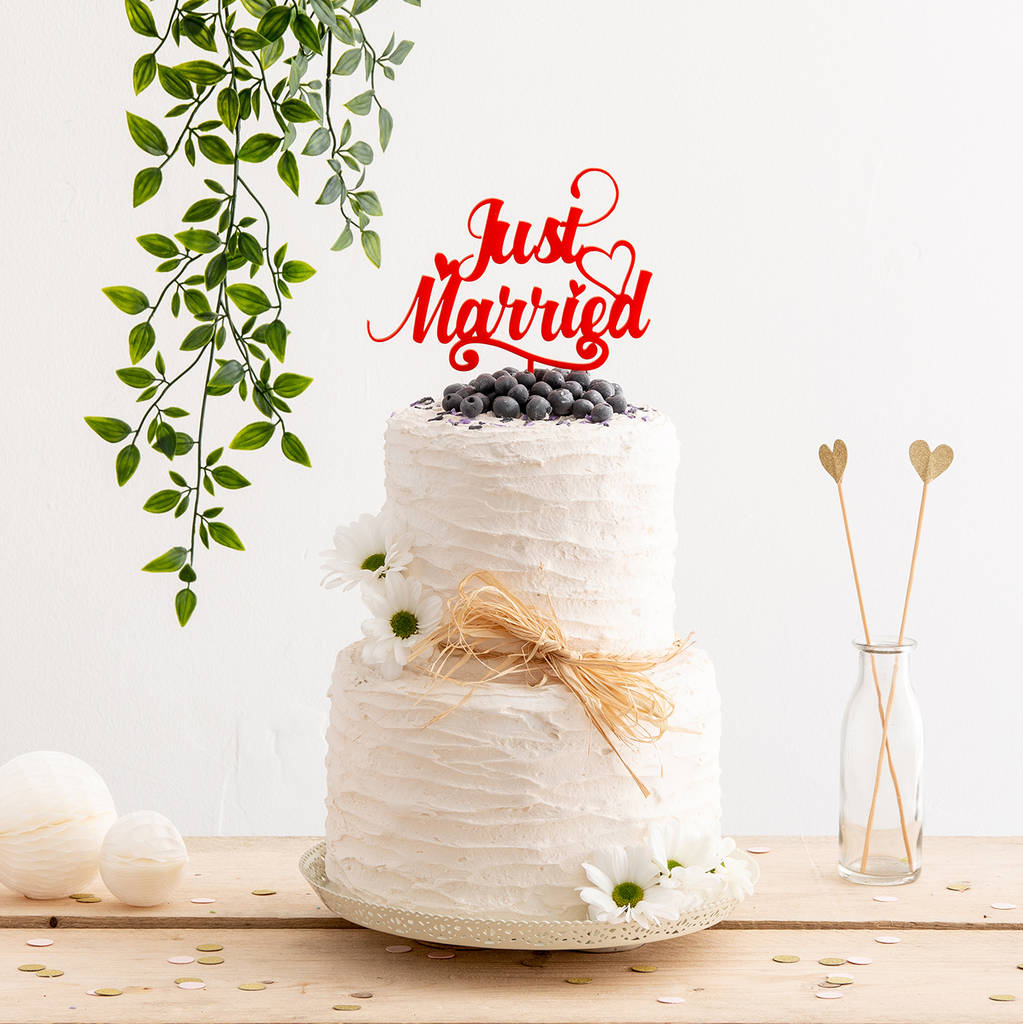 Just Married Wedding Cake Topper Decoration