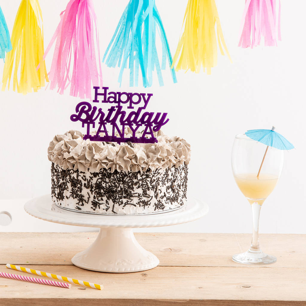 Personalised Birthday Party Cake Topper