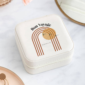 Personalised Bon Voyage Sunset Travel Jewellery Box