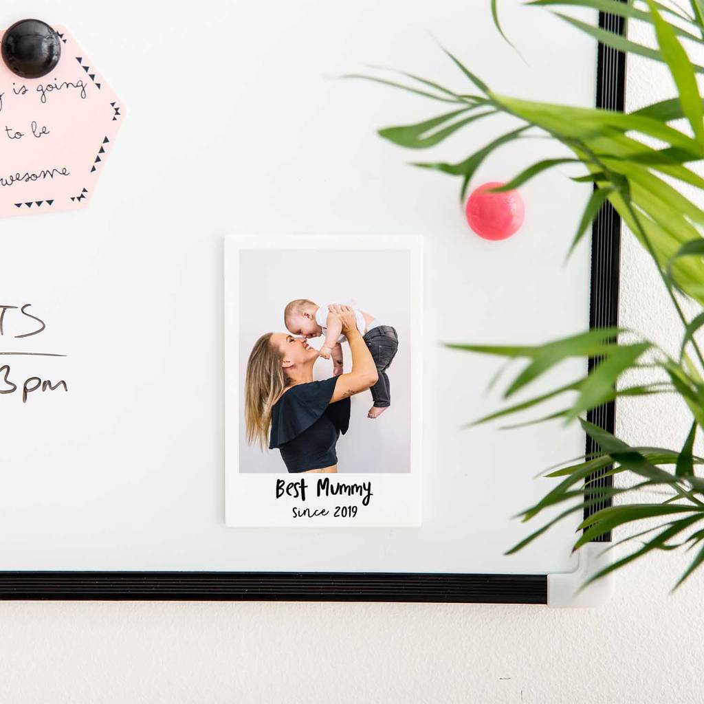 Personalised Mother's Day Photo Magnet With Message